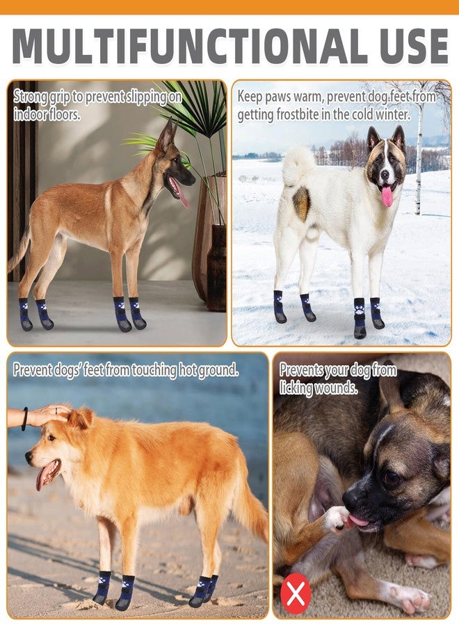 KOOLTAIL Non Slip Dog Socks to Prevent Licking Paws for Hardwood Floors, Dog Boots Shoes for Hot/Cold Pavement with Grippers Traction Control, Waterproof Paw Protector for Small Medium Large Dogs M - Image 5
